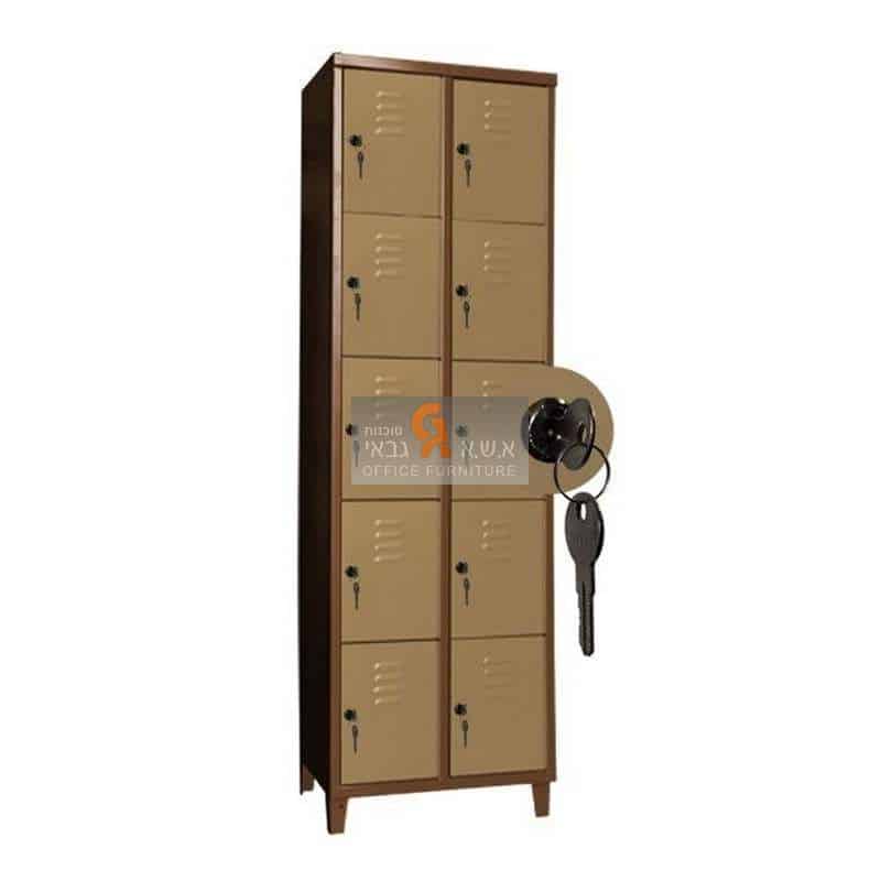 ארון לוקרים מתכת 10 תאים ארון לוקרים מתכת 10 תאים 195X60X45 ס"מ