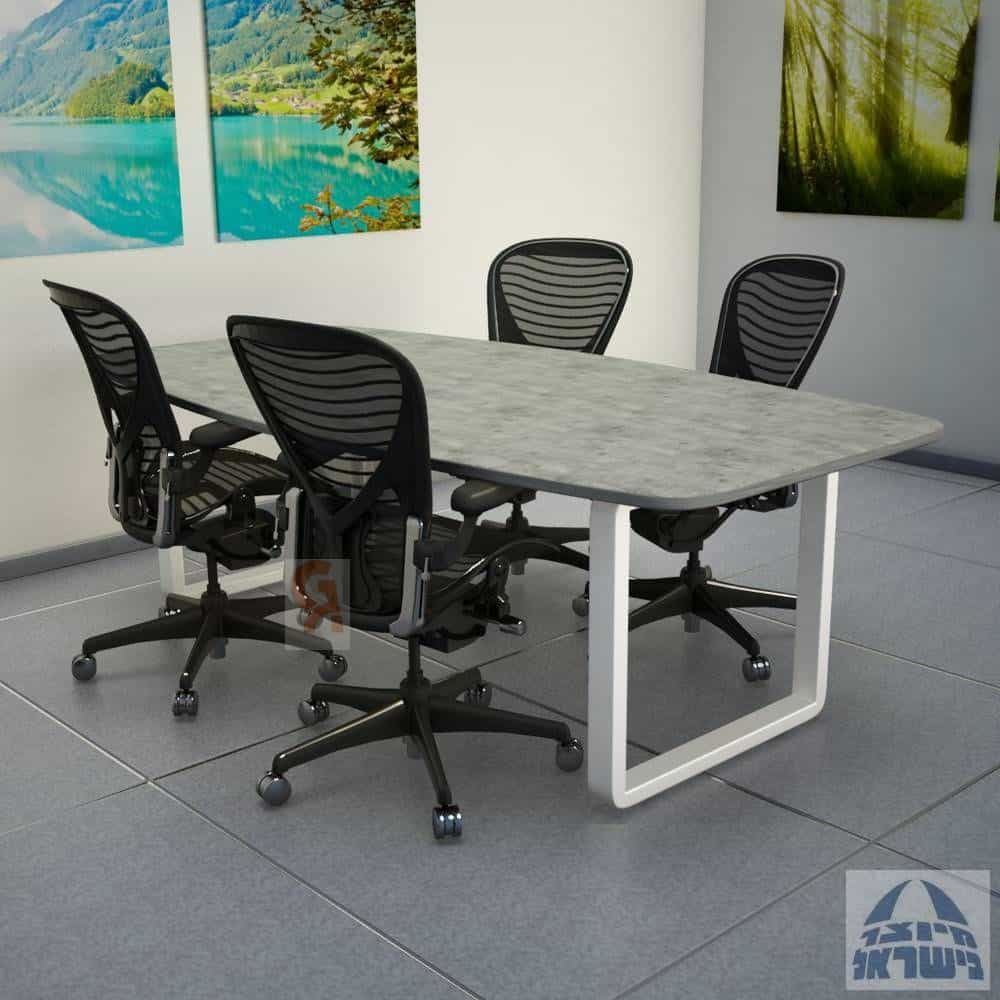 שולחן ישיבות מלבני דגם רונדו