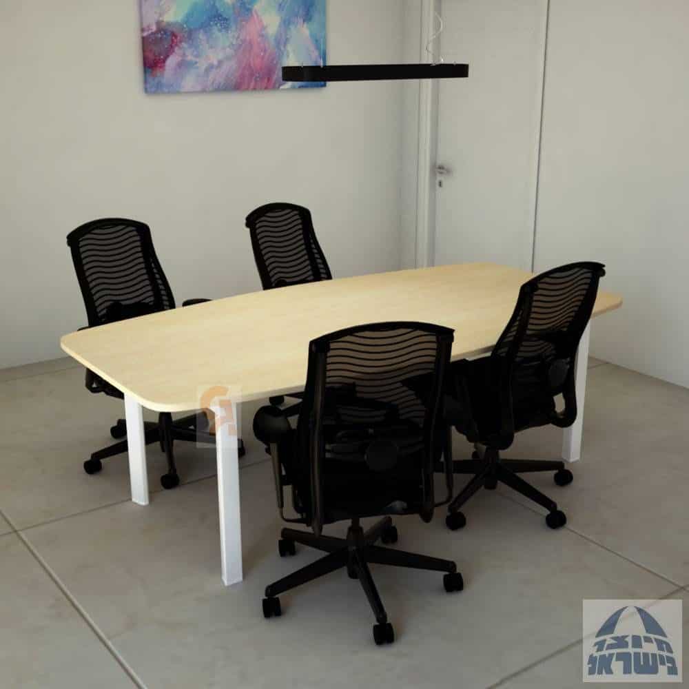 שולחן ישיבות אובלי דגם ספיר חום